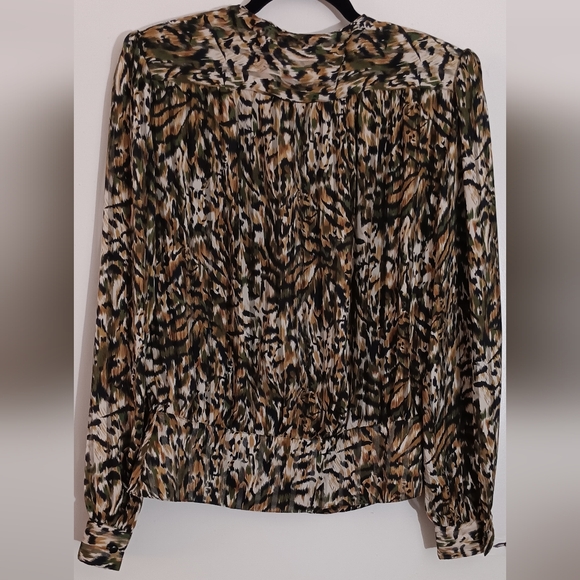 Nicola Beautiful Vintage Leopard Print Button Front Blouse Size 12 - Picture 2 of 7